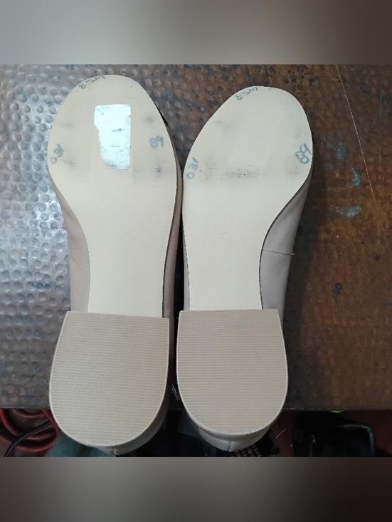 Steve Madden Sz. 8.5 Tan Colorblock Eli Ankle-Strap Two-Piece Block-Heel Pumps - Picture 14 of 16